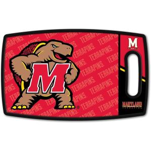 YouTheFan NCAA Officially-licensed Logo Series Cutting Board – reversible design for double the cutting surface – gentle on knives, team message on both front and back(Maryland Terrapins)