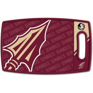 YouTheFan NCAA Officially-licensed Logo Series Cutting Board – reversible design for double the cutting surface – gentle on knives, team message on both front and back(Florida State Seminoles)