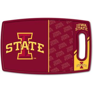 YouTheFan NCAA Officially-licensed Logo Series Cutting Board – reversible design for double the cutting surface – gentle on knives, team message on both front and back(Iowa St Cyclones)