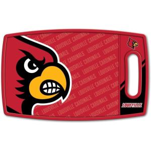 YouTheFan NCAA Officially-licensed Logo Series Cutting Board – reversible design for double the cutting surface – gentle on knives, team message on both front and back(Louisville Cardinals)