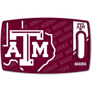 YouTheFan NCAA Officially-licensed Logo Series Cutting Board – reversible design for double the cutting surface – gentle on knives, team message on both front and back(Texas A&M Aggies)