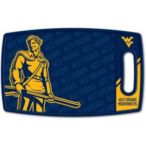 YouTheFan NCAA Officially-licensed Logo Series Cutting Board – reversible design for double the cutting surface – gentle on knives, team message on both front and back(West Virginia Mountaineers)