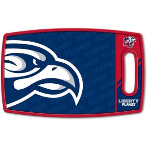 YouTheFan NCAA Officially-licensed Logo Series Cutting Board – reversible design for double the cutting surface – gentle on knives, team message on both front and back(Liberty Flames)