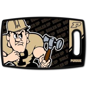YouTheFan NCAA Officially-licensed Logo Series Cutting Board – reversible design for double the cutting surface – gentle on knives, team message on both front and back(Purdue Boilermakers)