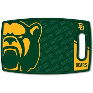 YouTheFan NCAA Officially-licensed Logo Series Cutting Board – reversible design for double the cutting surface – gentle on knives, team message on both front and back(Baylor Bears)