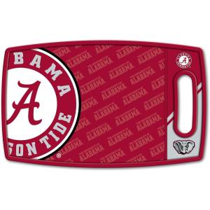 YouTheFan NCAA Officially-licensed Logo Series Cutting Board – reversible design for double the cutting surface – gentle on knives, team message on both front and back(Alabama Crimson Tide)