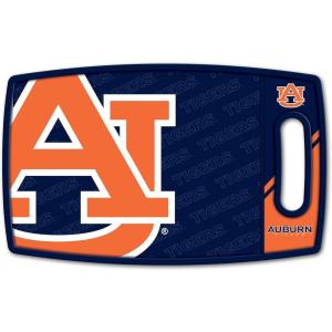 YouTheFan NCAA Officially-licensed Logo Series Cutting Board – reversible design for double the cutting surface – gentle on knives, team message on both front and back(Auburn Tigers)