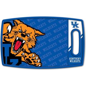 YouTheFan NCAA Officially-licensed Logo Series Cutting Board – reversible design for double the cutting surface – gentle on knives, team message on both front and back(Kentucky Wildcats)