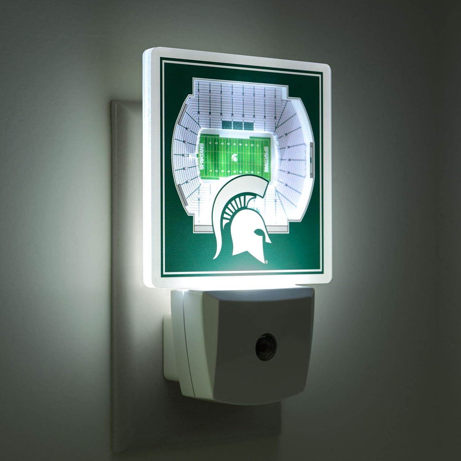image:imageYouTheFan NCAA Michigan State Spartans StadiumView Nite LightMichigan State Spartans