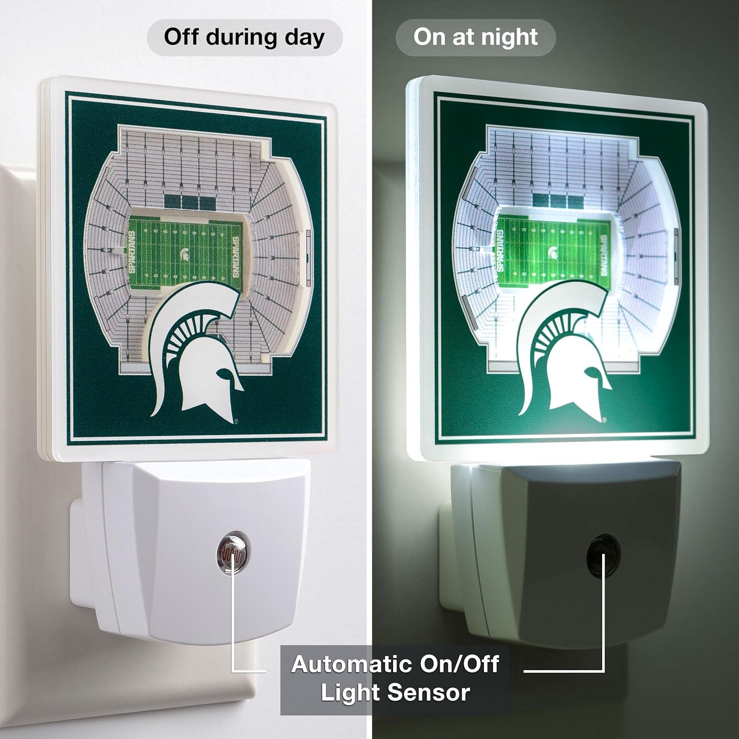image:imageYouTheFan NCAA Michigan State Spartans StadiumView Nite LightMichigan State Spartans