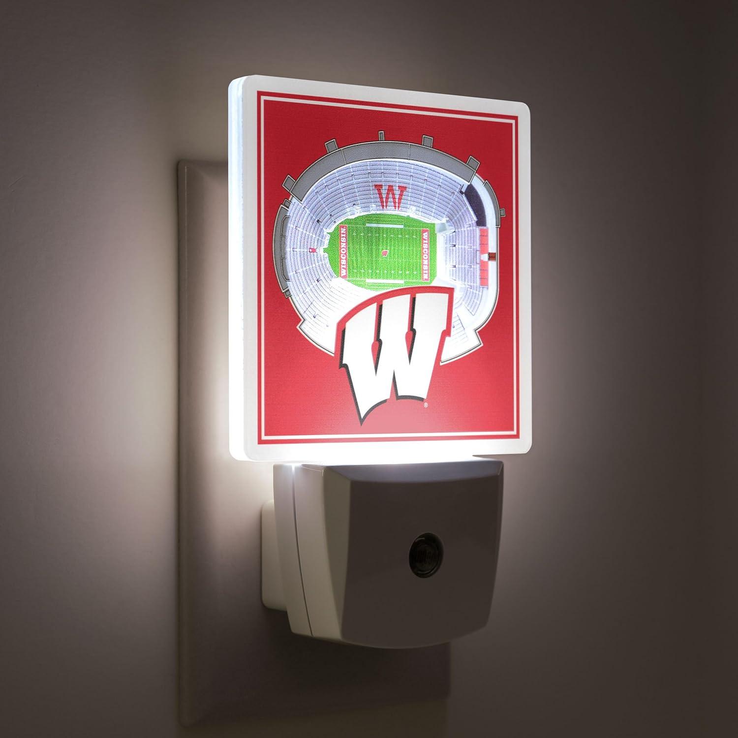 image:imageYouTheFan NCAA Michigan State Spartans StadiumView Nite LightWisconsin Badgers