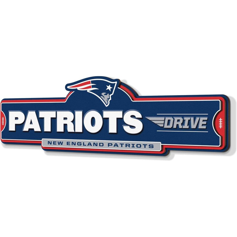 image:imageYouTheFan NFL 3D Street Sign precisioncrafted readytohang wall art officially licensed and stylish addition for the ultimate team fanNew England Patriots