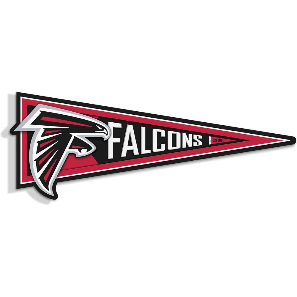 image:imageYouTheFan NFL 3D Wall Pennant precisioncrafted unique shape made of multiple layers readytohang officially licensed and stylish addition for ultimate team fanAtlanta Falcons