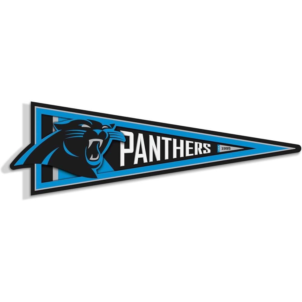 image:imageYouTheFan NFL 3D Wall Pennant precisioncrafted unique shape made of multiple layers readytohang officially licensed and stylish addition for ultimate team fanCarolina Panthers