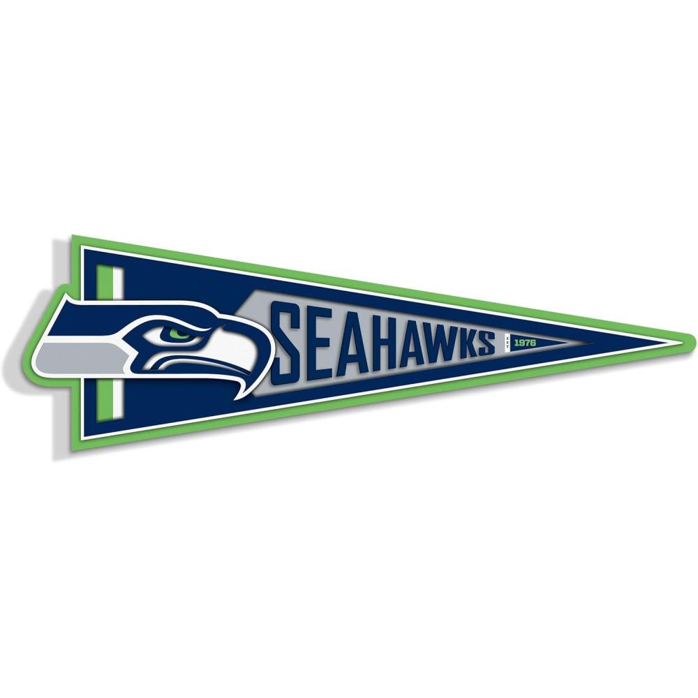 image:imageYouTheFan NFL 3D Wall Pennant precisioncrafted unique shape made of multiple layers readytohang officially licensed and stylish addition for ultimate team fanSeattle Seahawks
