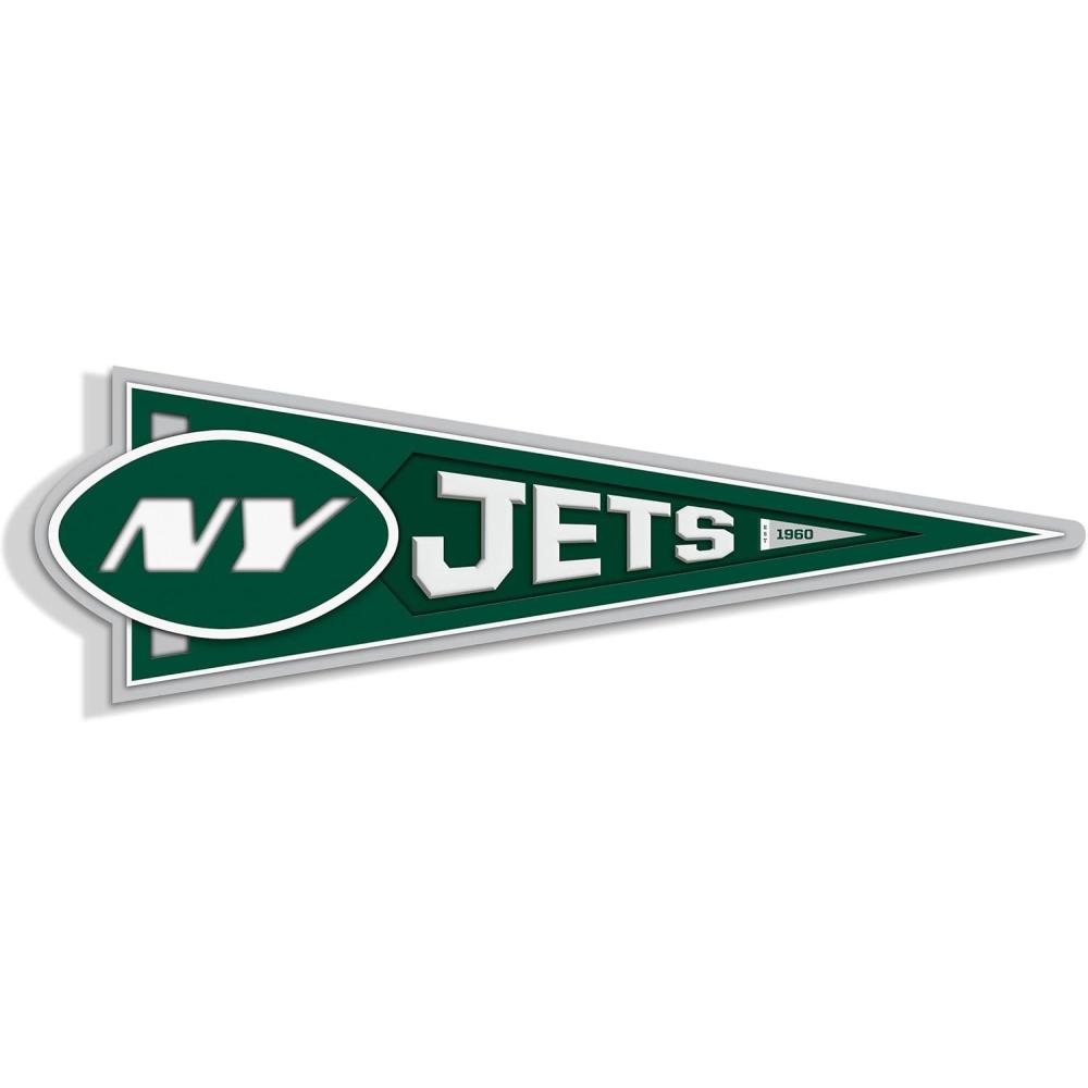 image:imageYouTheFan NFL 3D Wall Pennant precisioncrafted unique shape made of multiple layers readytohang officially licensed and stylish addition for ultimate team fanNew York Jets