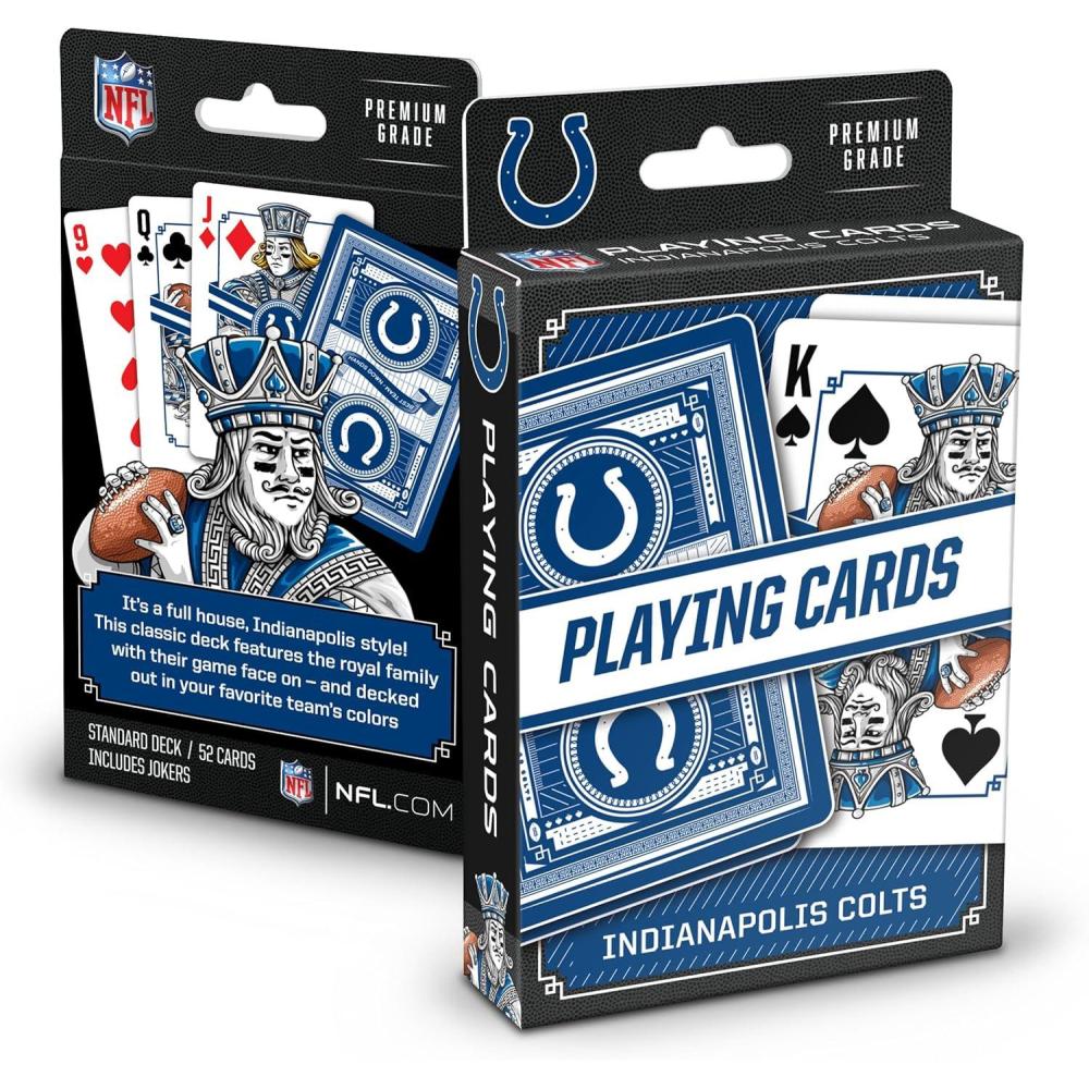 image:imageYouTheFan NFL OfficiallyLicensed Playing Cards  Original Artwork on All face Cards and Jokers  Teams Official Colors  Quality Linen Texture  Designed in The USAIndianapolis Colts