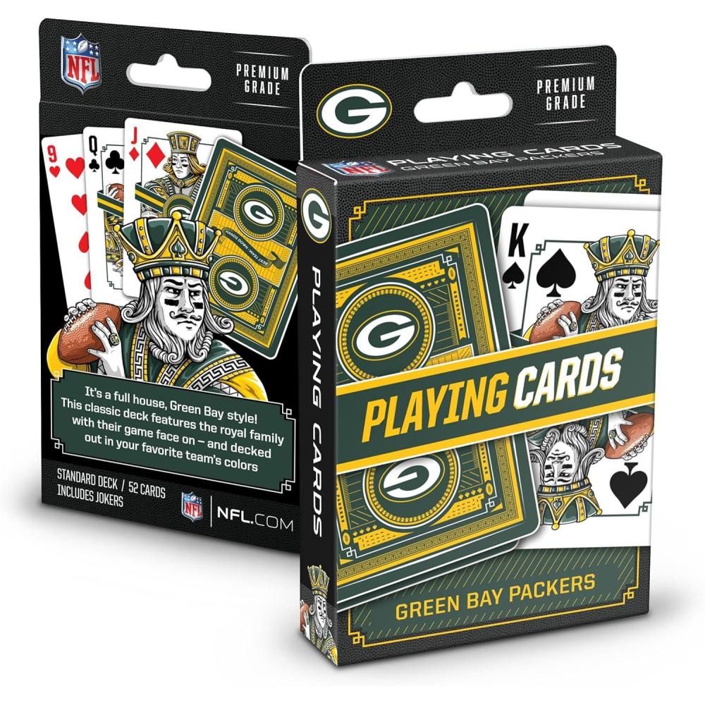 image:imageYouTheFan NFL OfficiallyLicensed Playing Cards  Original Artwork on All face Cards and Jokers  Teams Official Colors  Quality Linen Texture  Designed in The USAGreen Bay Packers