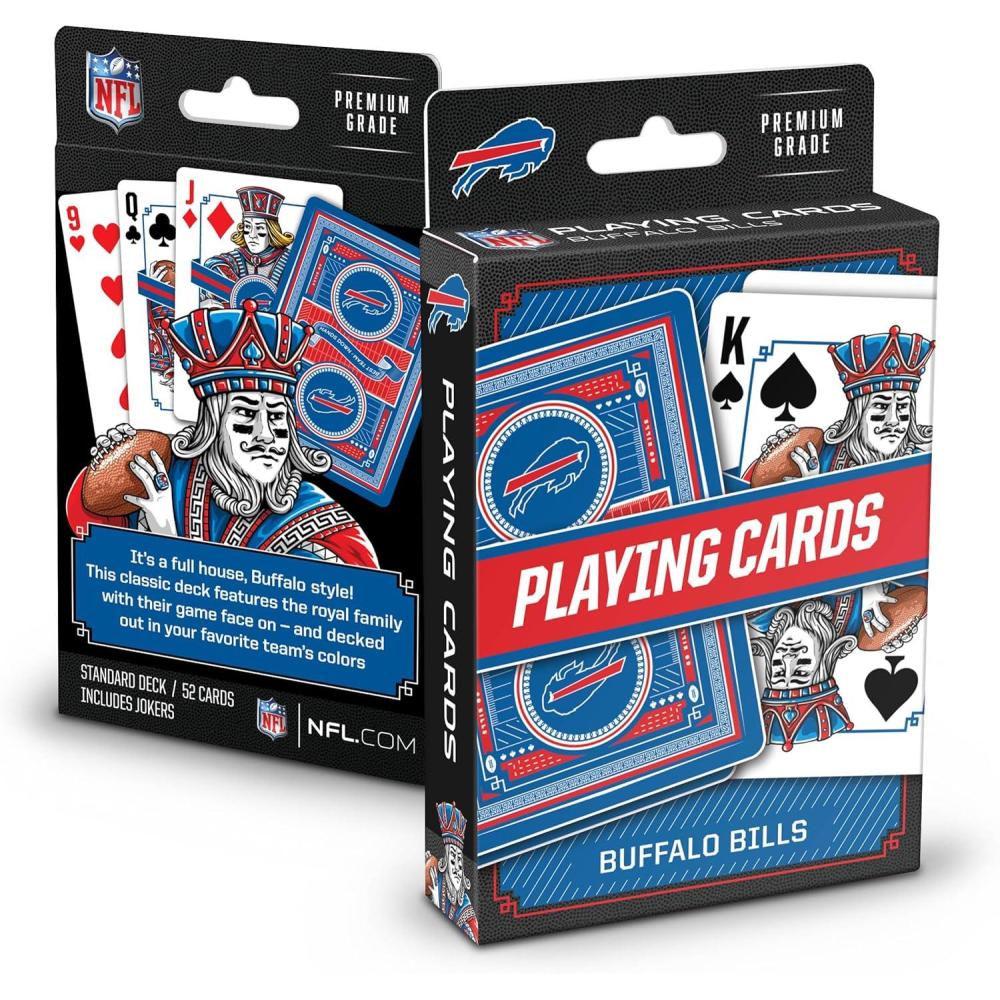 image:imageYouTheFan NFL OfficiallyLicensed Playing Cards  Original Artwork on All face Cards and Jokers  Teams Official Colors  Quality Linen Texture  Designed in The USABuffalo Bills