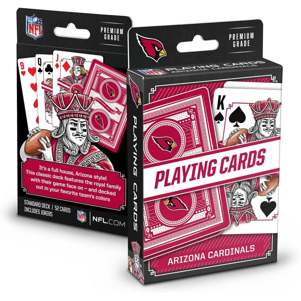 image:imageYouTheFan NFL OfficiallyLicensed Playing Cards  Original Artwork on All face Cards and Jokers  Teams Official Colors  Quality Linen Texture  Designed in The USAArizona Cardinals