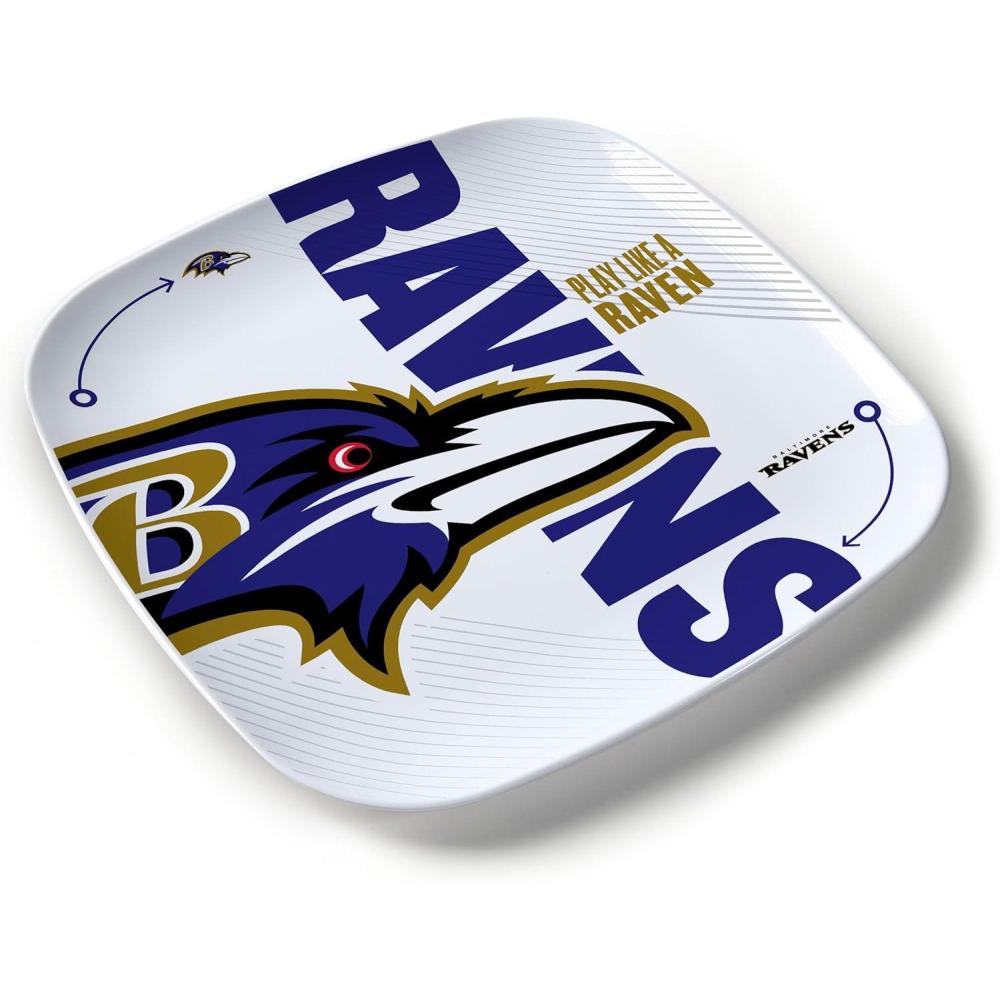 image:imageYouTheFan OfficiallyLicensed NFL Large Party Plate  1025 x 1025  100 Melamine Dishwasher Safe BPA Free  Fan Gift for Snacks appetizers and FoodBaltimore Ravens