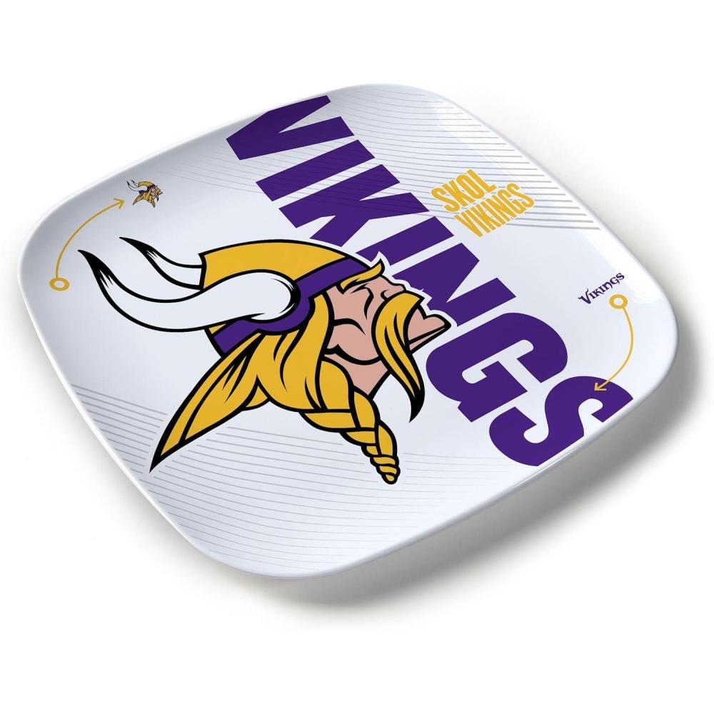 image:imageYouTheFan OfficiallyLicensed NFL Large Party Plate  1025 x 1025  100 Melamine Dishwasher Safe BPA Free  Fan Gift for Snacks appetizers and FoodMinnesota Vikings