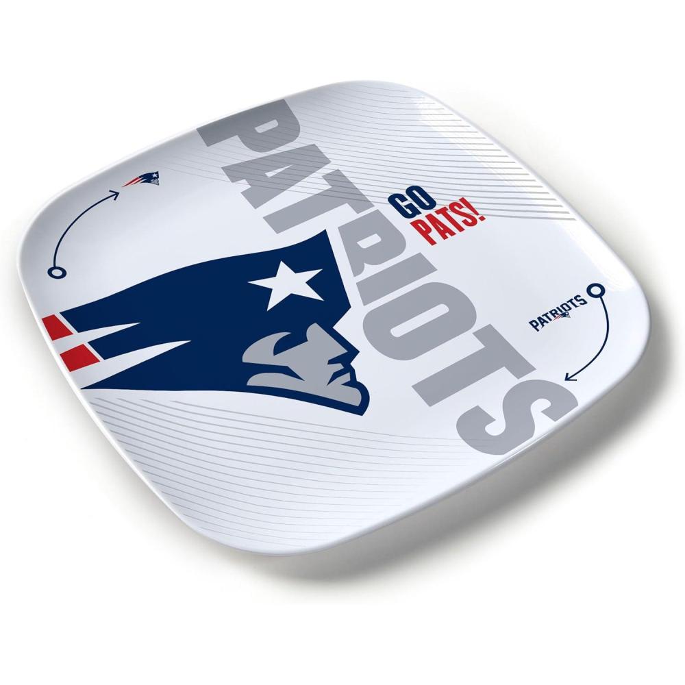 image:imageYouTheFan OfficiallyLicensed NFL Large Party Plate  1025 x 1025  100 Melamine Dishwasher Safe BPA Free  Fan Gift for Snacks appetizers and FoodNew England Patriots
