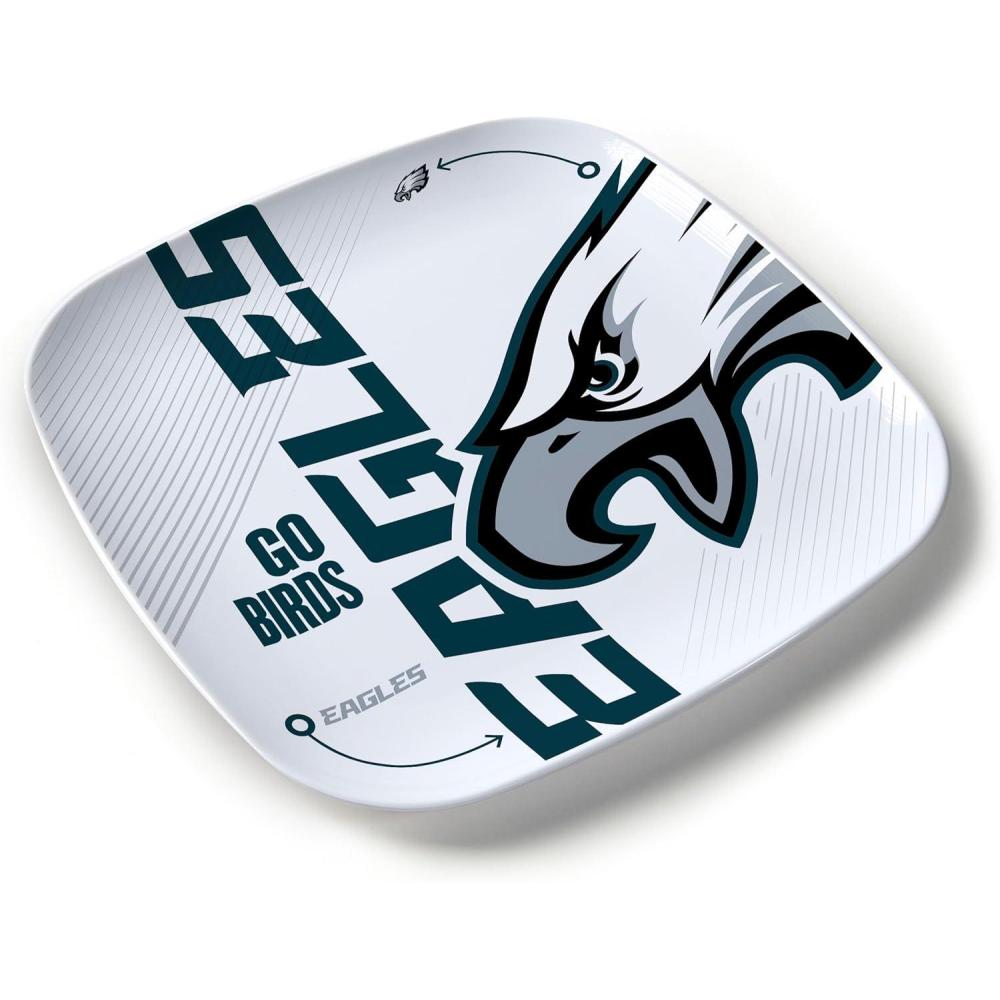 image:imageYouTheFan OfficiallyLicensed NFL Large Party Plate  1025 x 1025  100 Melamine Dishwasher Safe BPA Free  Fan Gift for Snacks appetizers and FoodPhiladelphia Eagles