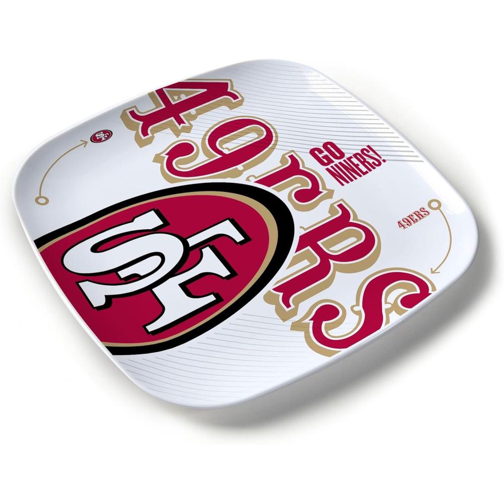 image:imageYouTheFan OfficiallyLicensed NFL Large Party Plate  1025 x 1025  100 Melamine Dishwasher Safe BPA Free  Fan Gift for Snacks appetizers and FoodSan Francisco 49ers