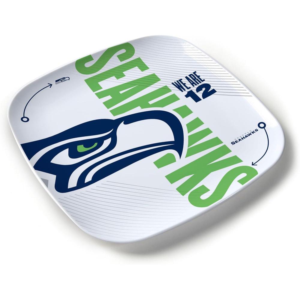 image:imageYouTheFan OfficiallyLicensed NFL Large Party Plate  1025 x 1025  100 Melamine Dishwasher Safe BPA Free  Fan Gift for Snacks appetizers and FoodSeattle Seahawks