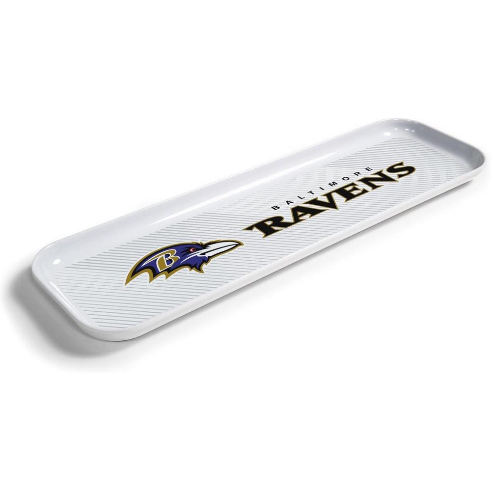 image:imageYouTheFan OfficiallyLicensed NFL Snack Platter Platter  100 Melamine Dishwasher Safe BPA Free  16 x 5  Fan Gift for Snacks appetizers and FoodBaltimore Ravens