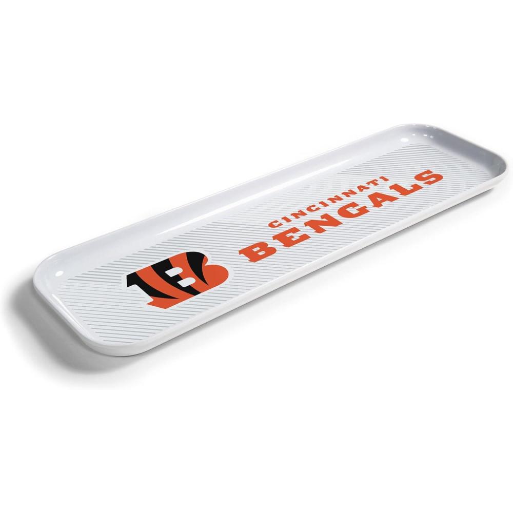 image:imageYouTheFan OfficiallyLicensed NFL Snack Platter Platter  100 Melamine Dishwasher Safe BPA Free  16 x 5  Fan Gift for Snacks appetizers and FoodCincinnati Bengals