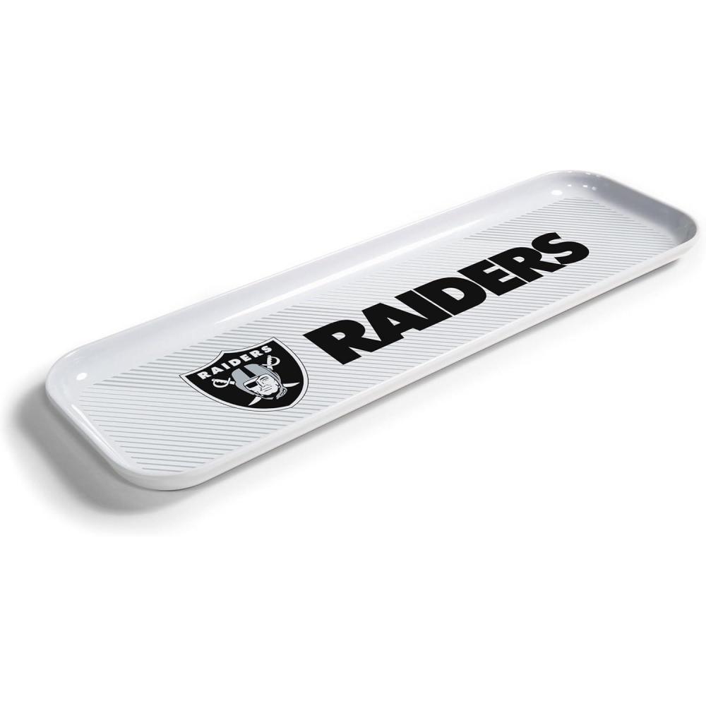 image:imageYouTheFan OfficiallyLicensed NFL Snack Platter Platter  100 Melamine Dishwasher Safe BPA Free  16 x 5  Fan Gift for Snacks appetizers and FoodLas Vegas Raiders