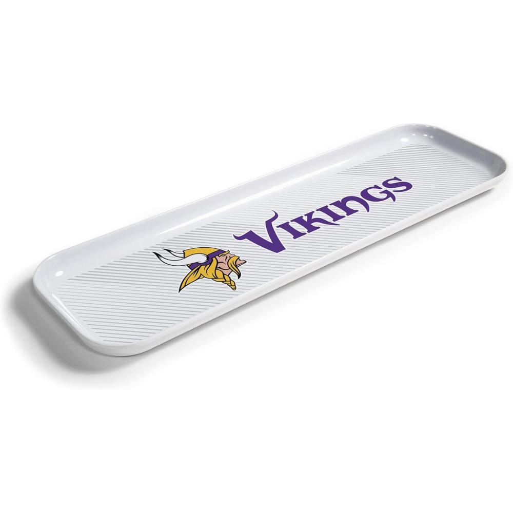 image:imageYouTheFan OfficiallyLicensed NFL Snack Platter Platter  100 Melamine Dishwasher Safe BPA Free  16 x 5  Fan Gift for Snacks appetizers and FoodMinnesota Vikings