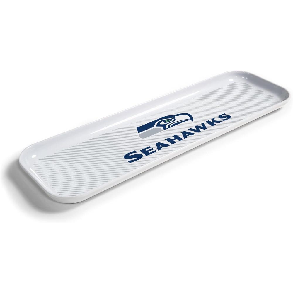 image:imageYouTheFan OfficiallyLicensed NFL Snack Platter Platter  100 Melamine Dishwasher Safe BPA Free  16 x 5  Fan Gift for Snacks appetizers and FoodSeattle Seahawks