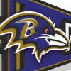 YouTheFan NFL 3D Wall Pennant, precision-crafted, unique shape made of multiple layers, ready-to-hang, officially licensed and stylish addition for ultimate team fan(Baltimore Ravens)
