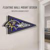 YouTheFan NFL 3D Wall Pennant, precision-crafted, unique shape made of multiple layers, ready-to-hang, officially licensed and stylish addition for ultimate team fan(Baltimore Ravens)