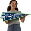 YouTheFan NFL 3D Wall Pennant, precision-crafted, unique shape made of multiple layers, ready-to-hang, officially licensed and stylish addition for ultimate team fan(Seattle Seahawks)