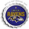 YouTheFan Officially-Licensed NFL Bottlecap Serving Tray – 13” x 13” – Bottle Cap Shaped Tray – 100% Melamine, Dishwasher Safe, BPA Free – Great Fan Gift(Baltimore Ravens)