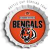 YouTheFan Officially-Licensed NFL Bottlecap Serving Tray – 13” x 13” – Bottle Cap Shaped Tray – 100% Melamine, Dishwasher Safe, BPA Free – Great Fan Gift(Cincinnati Bengals)