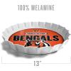 YouTheFan Officially-Licensed NFL Bottlecap Serving Tray – 13” x 13” – Bottle Cap Shaped Tray – 100% Melamine, Dishwasher Safe, BPA Free – Great Fan Gift(Cincinnati Bengals)