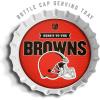 YouTheFan Officially-Licensed NFL Bottlecap Serving Tray – 13” x 13” – Bottle Cap Shaped Tray – 100% Melamine, Dishwasher Safe, BPA Free – Great Fan Gift(Cleveland Browns)