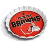 YouTheFan Officially-Licensed NFL Bottlecap Serving Tray – 13” x 13” – Bottle Cap Shaped Tray – 100% Melamine, Dishwasher Safe, BPA Free – Great Fan Gift(Cleveland Browns)