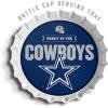 YouTheFan Officially-Licensed NFL Bottlecap Serving Tray – 13” x 13” – Bottle Cap Shaped Tray – 100% Melamine, Dishwasher Safe, BPA Free – Great Fan Gift(Dallas Cowboys)