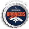 YouTheFan Officially-Licensed NFL Bottlecap Serving Tray – 13” x 13” – Bottle Cap Shaped Tray – 100% Melamine, Dishwasher Safe, BPA Free – Great Fan Gift(Denver Broncos)