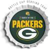 YouTheFan Officially-Licensed NFL Bottlecap Serving Tray – 13” x 13” – Bottle Cap Shaped Tray – 100% Melamine, Dishwasher Safe, BPA Free – Great Fan Gift(Green Bay Packers)