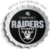YouTheFan Officially-Licensed NFL Bottlecap Serving Tray – 13” x 13” – Bottle Cap Shaped Tray – 100% Melamine, Dishwasher Safe, BPA Free – Great Fan Gift(Las Vegas Raiders)