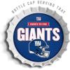 YouTheFan Officially-Licensed NFL Bottlecap Serving Tray – 13” x 13” – Bottle Cap Shaped Tray – 100% Melamine, Dishwasher Safe, BPA Free – Great Fan Gift(New York Giants)