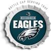 YouTheFan Officially-Licensed NFL Bottlecap Serving Tray – 13” x 13” – Bottle Cap Shaped Tray – 100% Melamine, Dishwasher Safe, BPA Free – Great Fan Gift(Philadelphia Eagles)