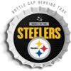 YouTheFan Officially-Licensed NFL Bottlecap Serving Tray – 13” x 13” – Bottle Cap Shaped Tray – 100% Melamine, Dishwasher Safe, BPA Free – Great Fan Gift(Pittsburgh Steelers)